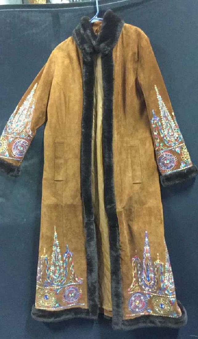 Margaret Godfrey Women's Embroidered Leather Coat (1 of 6)