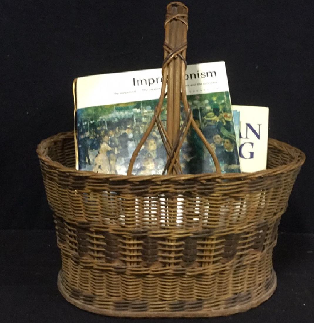 Vintage Wicker Basket with Coffee Table Art Books (1 of 5)