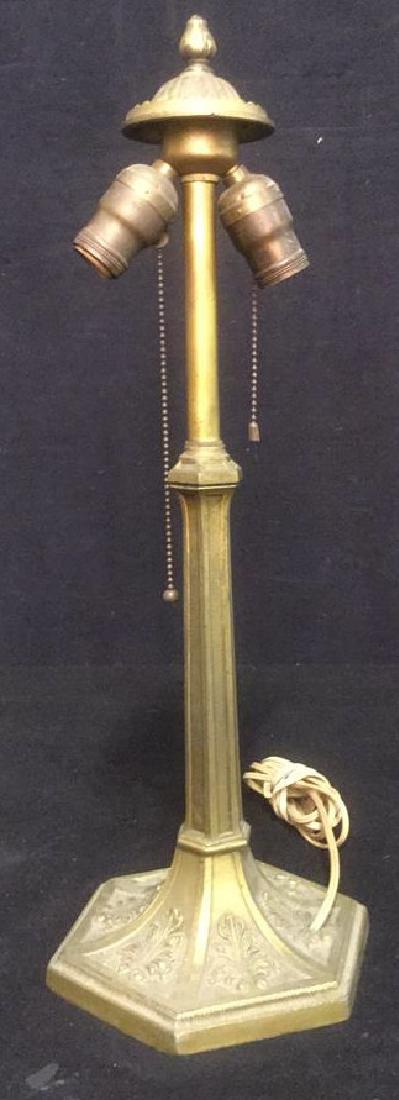 Vintage Two Socket Ornate Metal Table Lamp (1 of 6)