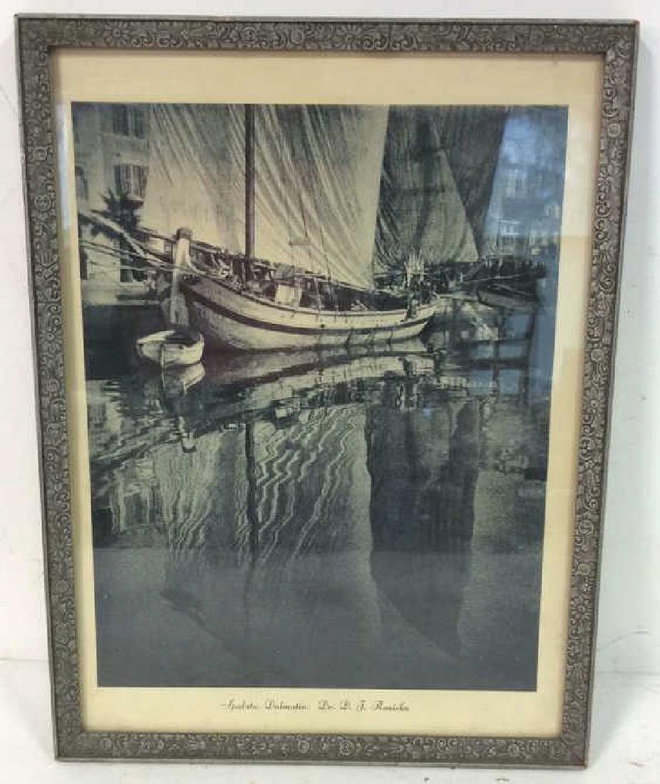 Vintage Framed Black and White Print (1 of 5)