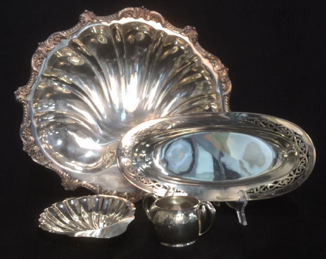 Group Lot 4 Table Top Silverplate Servers (1 of 7)