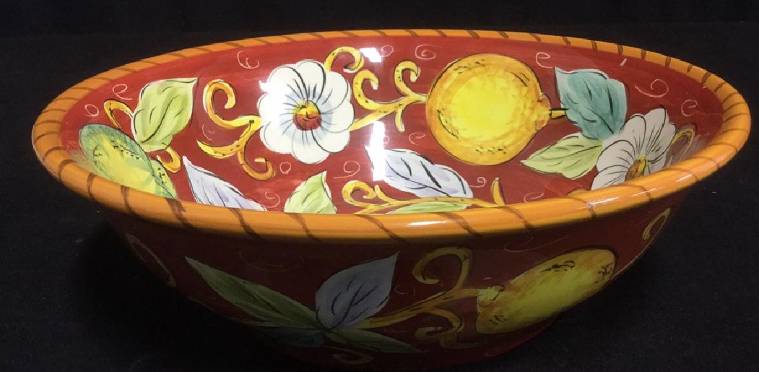 Ceramic Floral Motif Table Top Bowl (1 of 5)