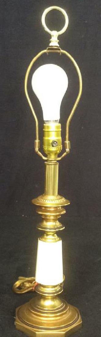 Traditional Candlestick Lamp with Cream Accent (1 of 5)