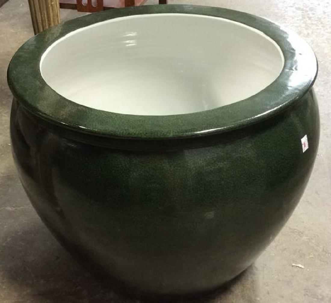 Ceramic Floor Sized Planter Green (1 of 8)