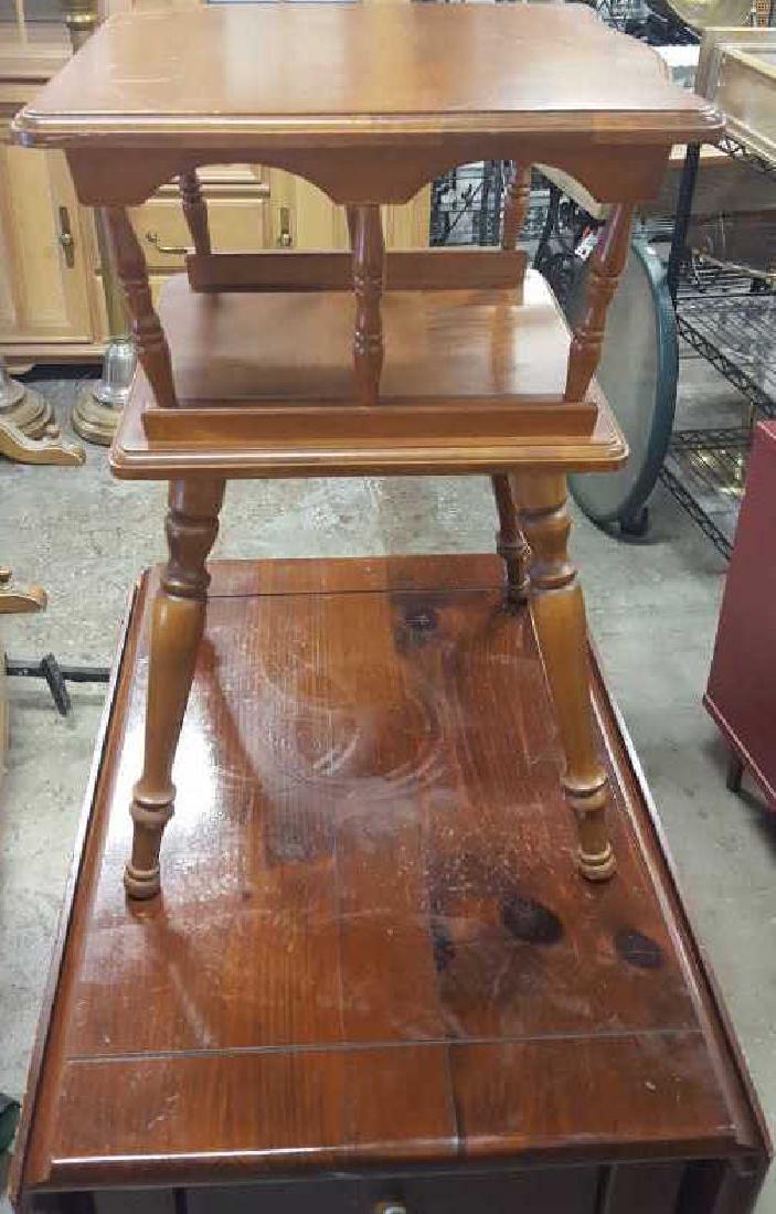 Two Tier Wood Side Table (1 of 6)