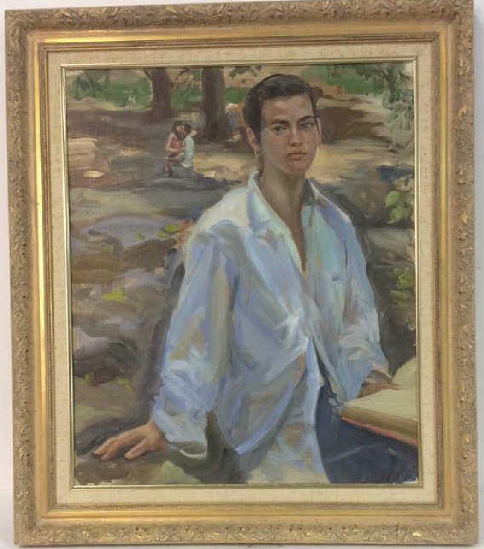 Summer Romance A. Wasserman Signed Oil on Canvas (1 of 6)