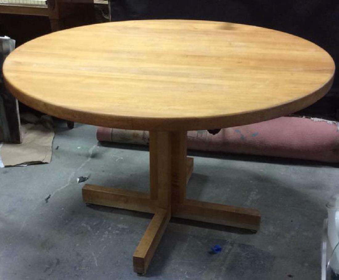 Solid Round Butcher Block Dining Table (1 of 8)