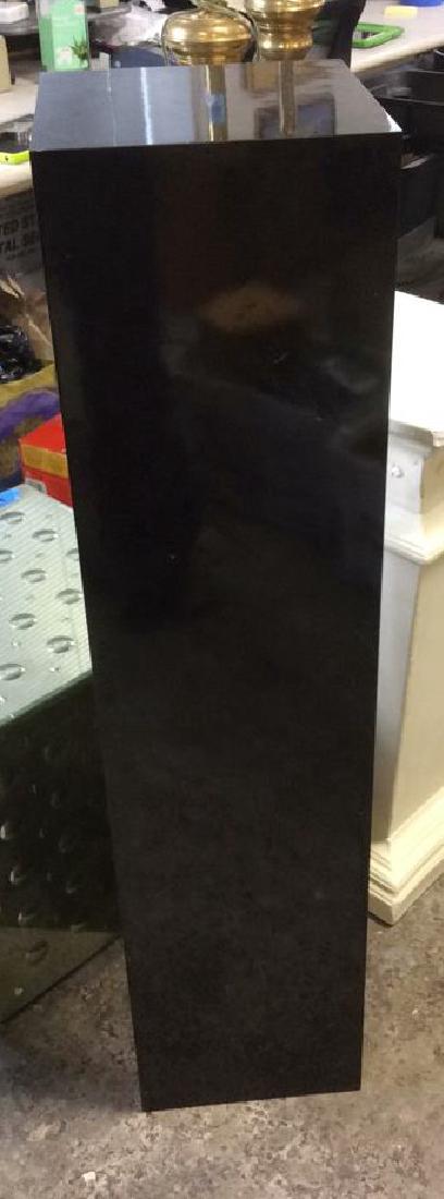 Black Lacquer Rectangular Display Stand Pedestal (1 of 4)