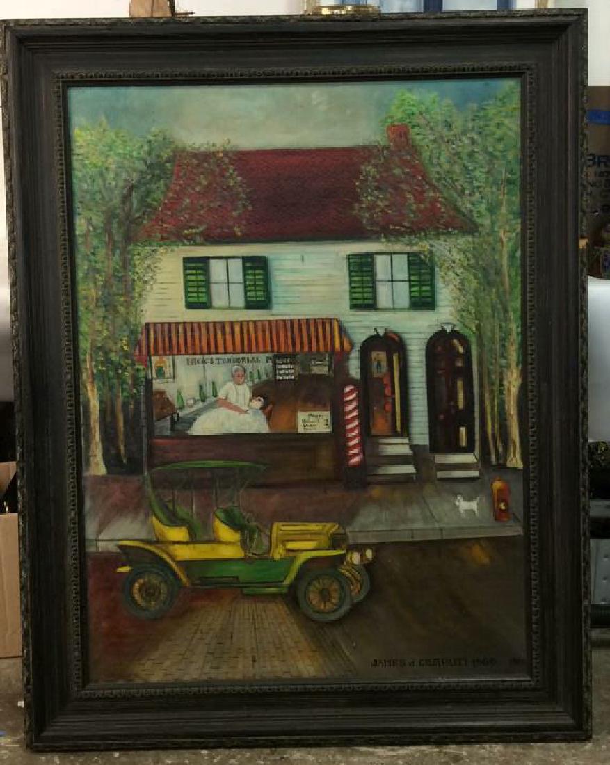 James D Cerutti Folk Art Painting Canvas 1966 (1 of 10)