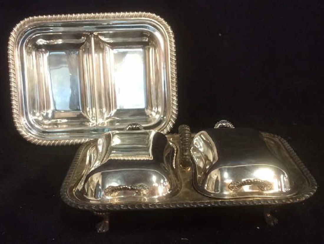 Two Silver Plate Table Top Servers (1 of 9)