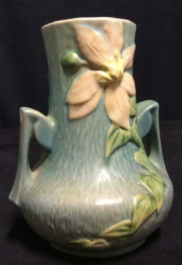 Roseville Clematis Handled Pottery Vase 106-7 (1 of 10)