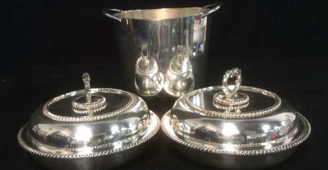 Group Lot 3 Silver Plate Serving Accessories (1 of 9)