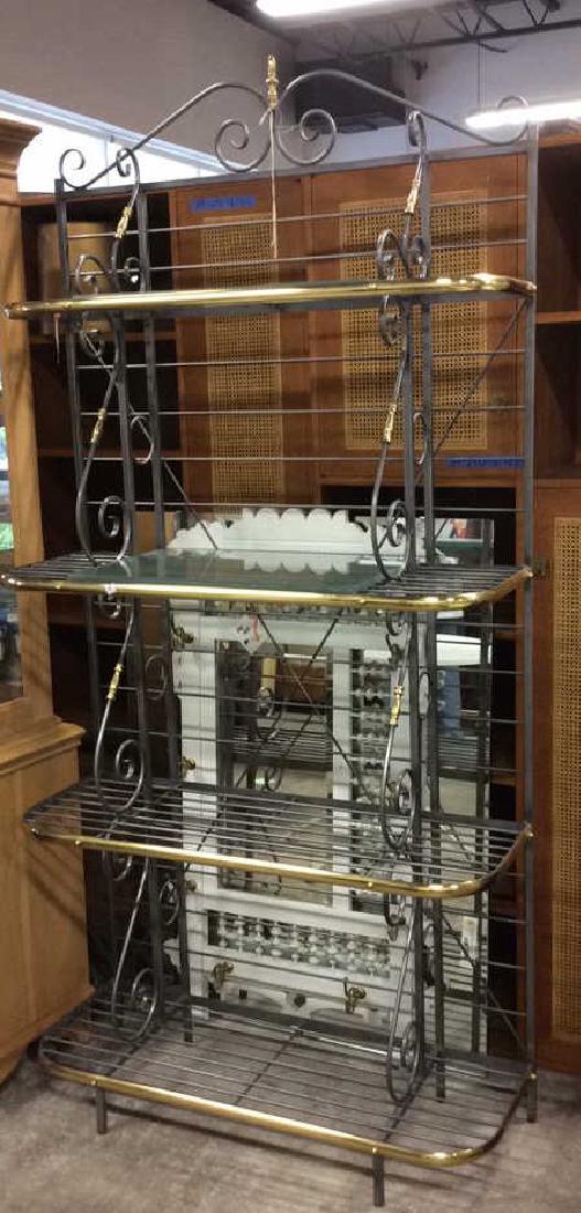 Iron Brass Glass French Style Bakers Rack (1 of 15)