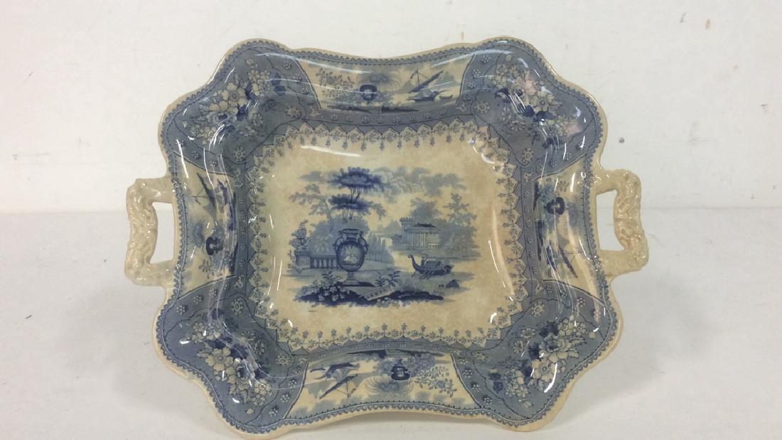 Antique Canova Staffordshire Blue and White Tray (1 of 10)
