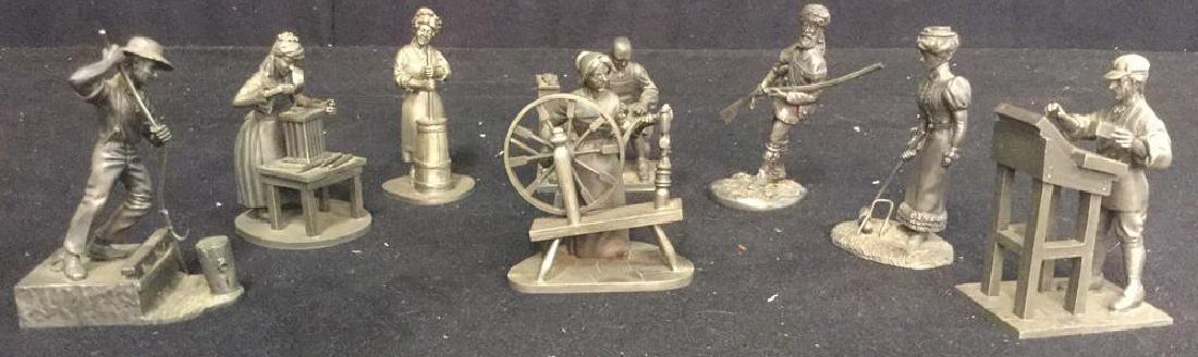 Group Lot  8 Vintage Fine Pewter Figurines (1 of 11)