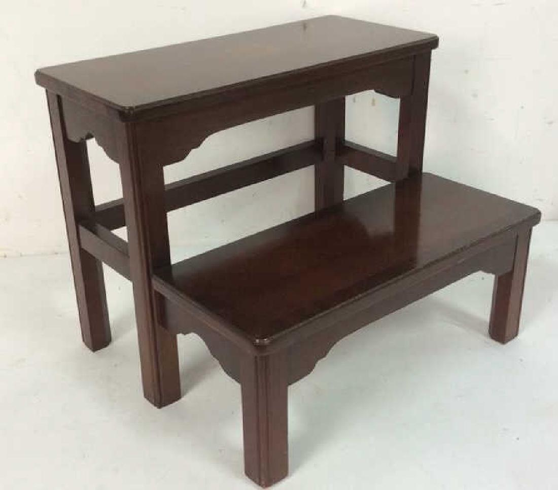 Mahogany Inlaid Library Steos (1 of 11)