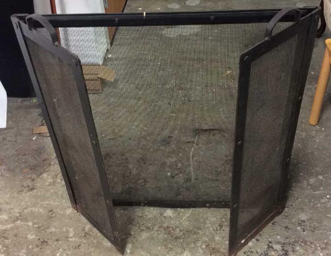 Iron Mesh Trifold Fireplace Screen (1 of 5)