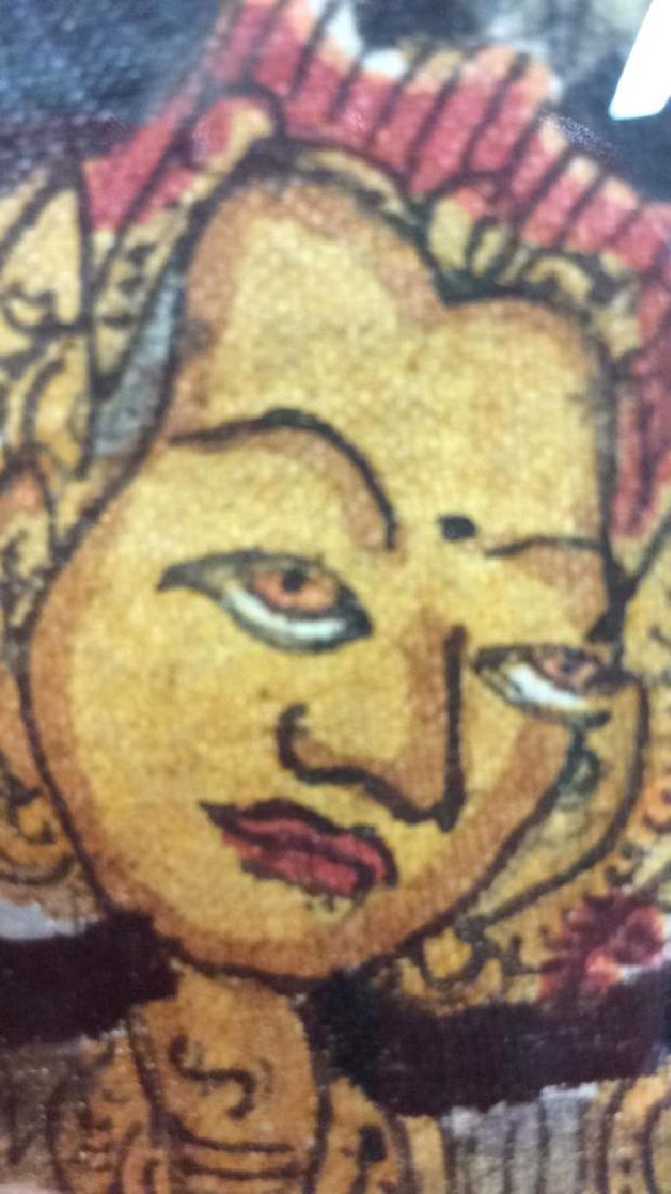 Glass Framed Asian Fabric Artwork (1 of 10)