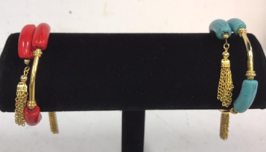 2 Gold Toned Costume Wrap Around Bracelets (1 of 10)