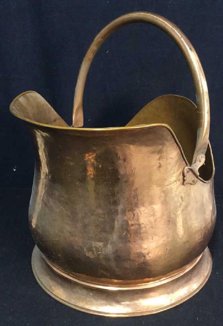 Antique Jumbo Size Handled Hammered Copper Pot (1 of 10)