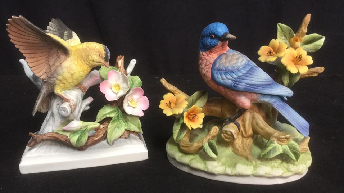 2 Bisque Hand Painted Bird Figurines (1 of 10)