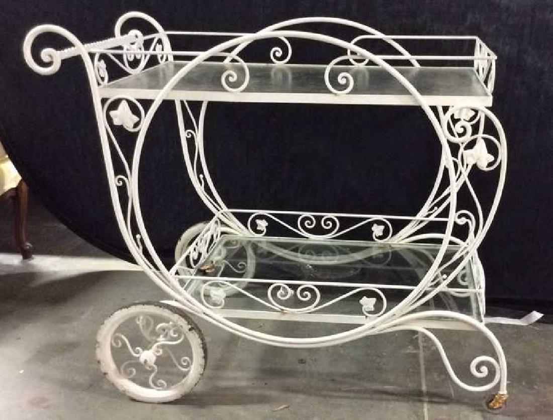 White Painted Iron Vintage Tea cart (1 of 10)