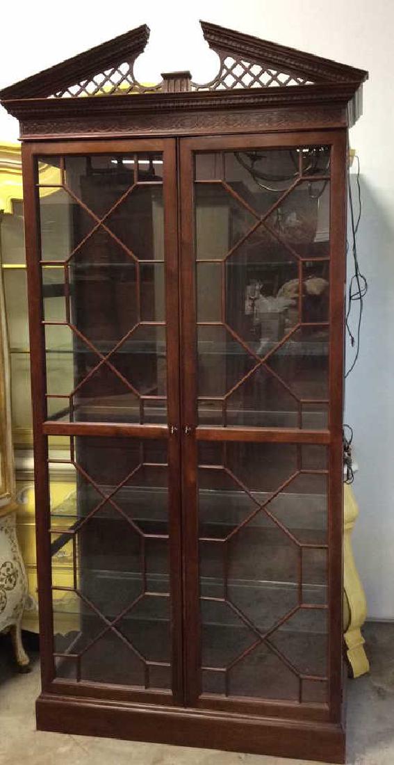 Vintage Mahogany Glass Chippendale Display Case (1 of 10)