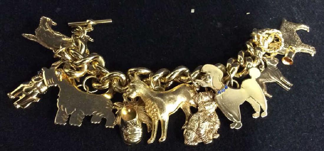 Vintage Dog Filled Charm Bracelet Kirk's Folly (1 of 9)