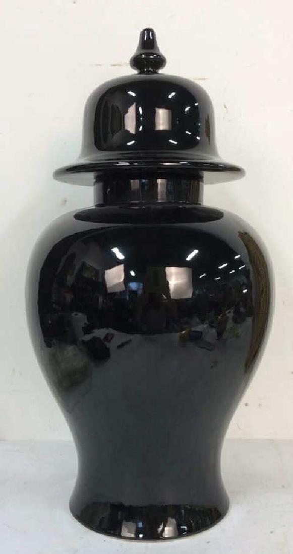 Black Glazed Porcelain Ginger Jar (1 of 9)