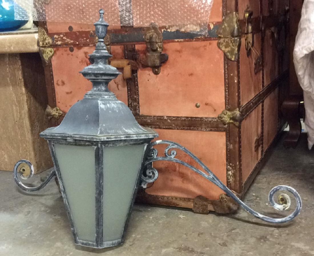 Vintage Metal and Glass Outdoor Lantern (1 of 8)