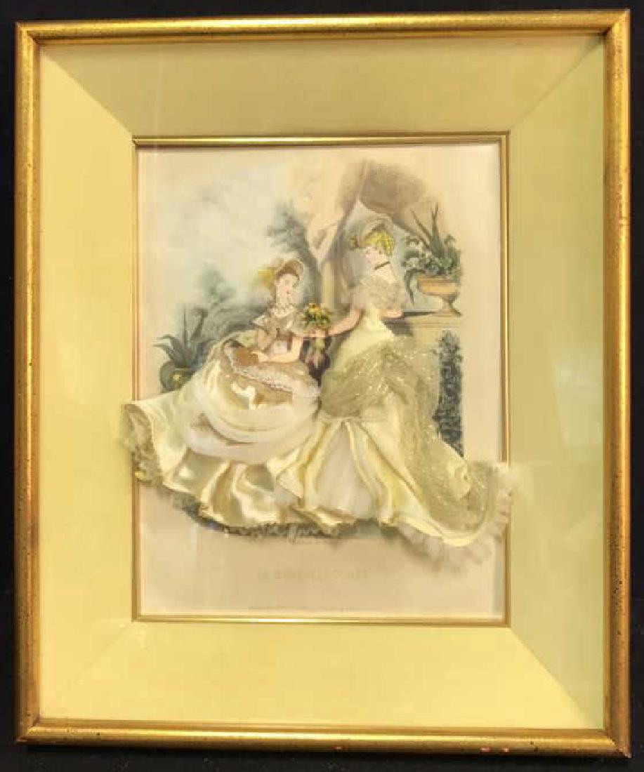 Vintage French Fashion Illustration Shadow Box (1 of 10)