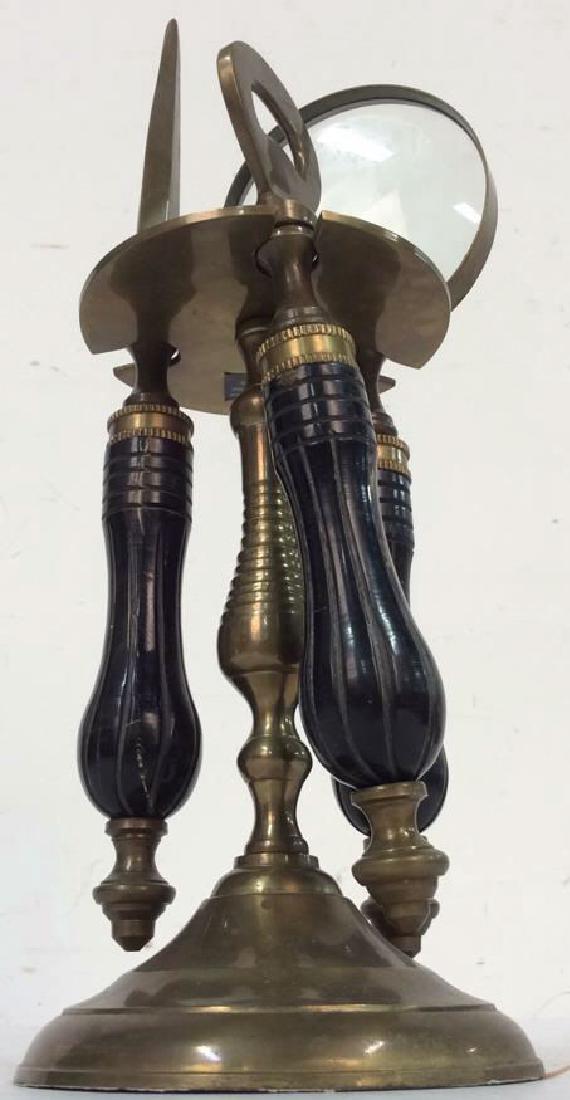 Brass Stand Desk Top w 3 Accessories (1 of 10)