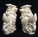 Pair Glazed Ceramic Porcelain Foo Dogs - 2
