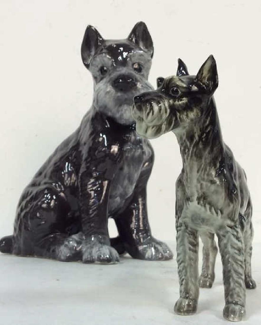 2 Ceramic Porcelain Schnauzers Figurines (1 of 10)