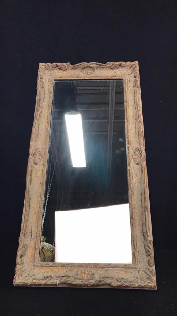 Vintage Gold Tone Brush Ornate Mirror (1 of 10)