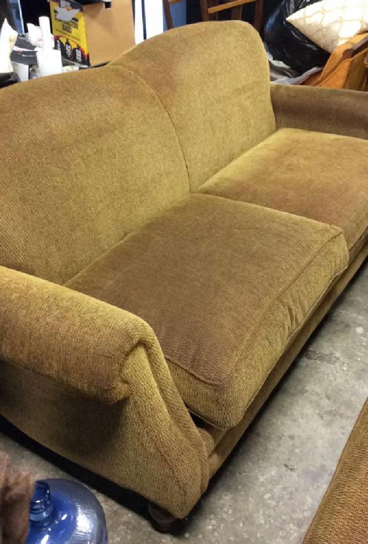 Pair matched CHRIS MADDEN Chenille Sofas (1 of 10)