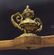 Antique Marble Top Gold Leafed w Porcelain Spain - 7
