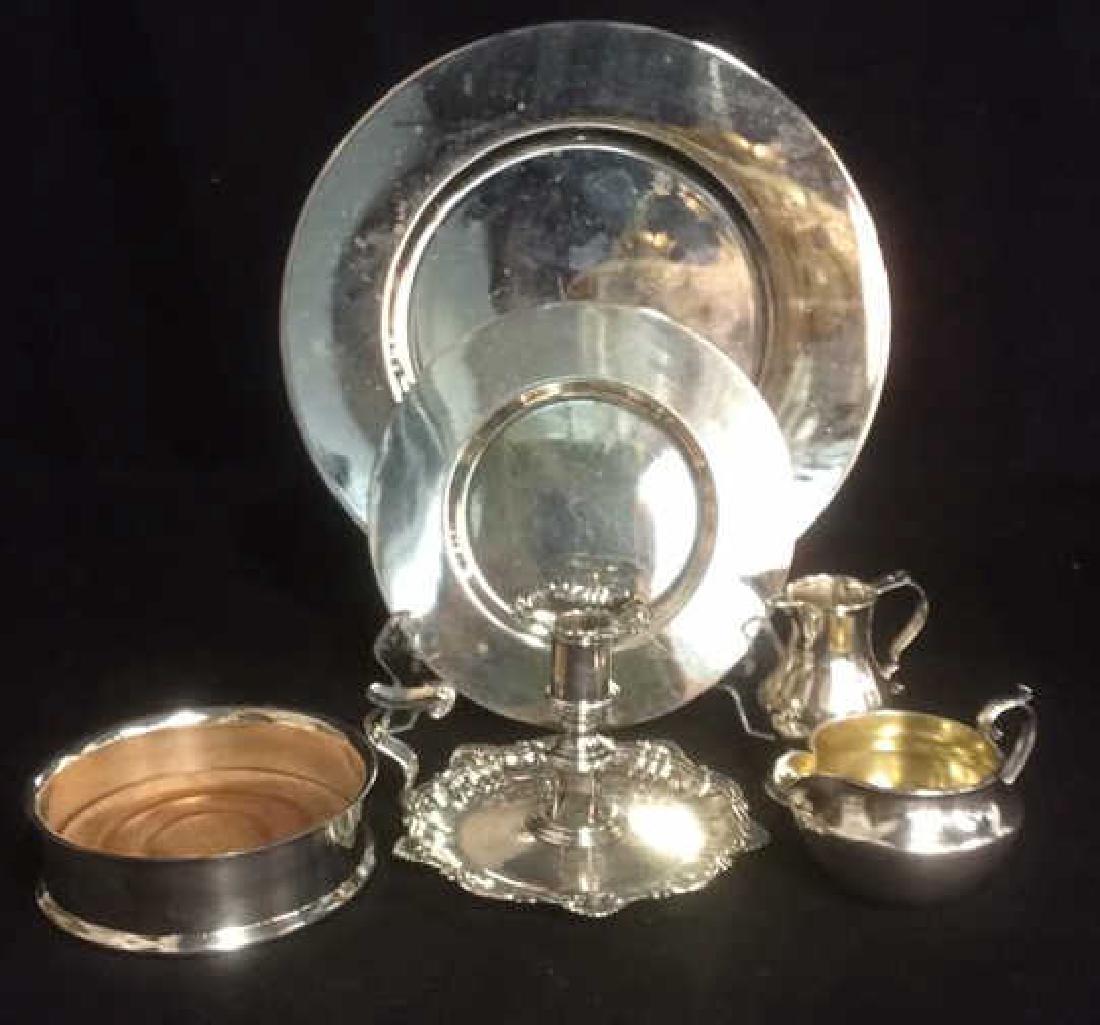 Lot 6 Silver Plate Tabletop Accessories and More (1 of 8)