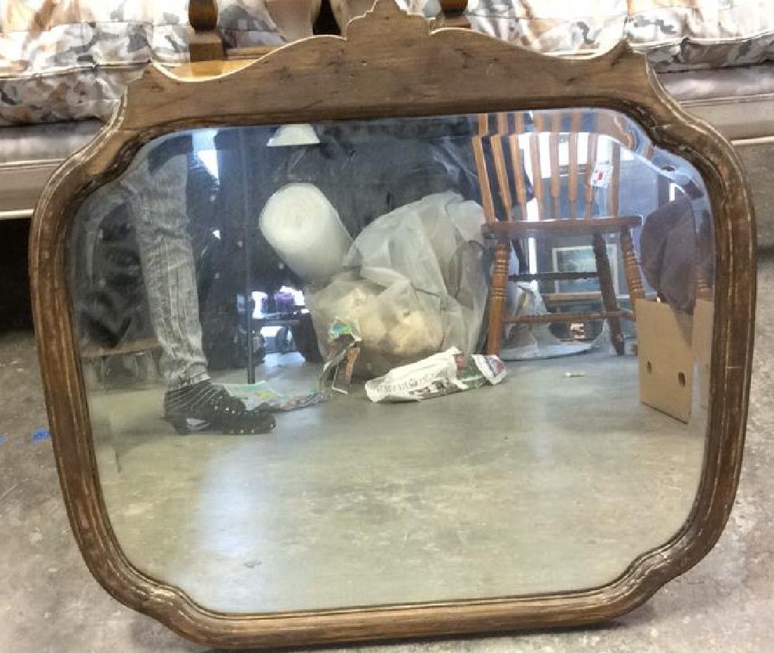 Antique Carved Wood Framed Mirror (1 of 8)