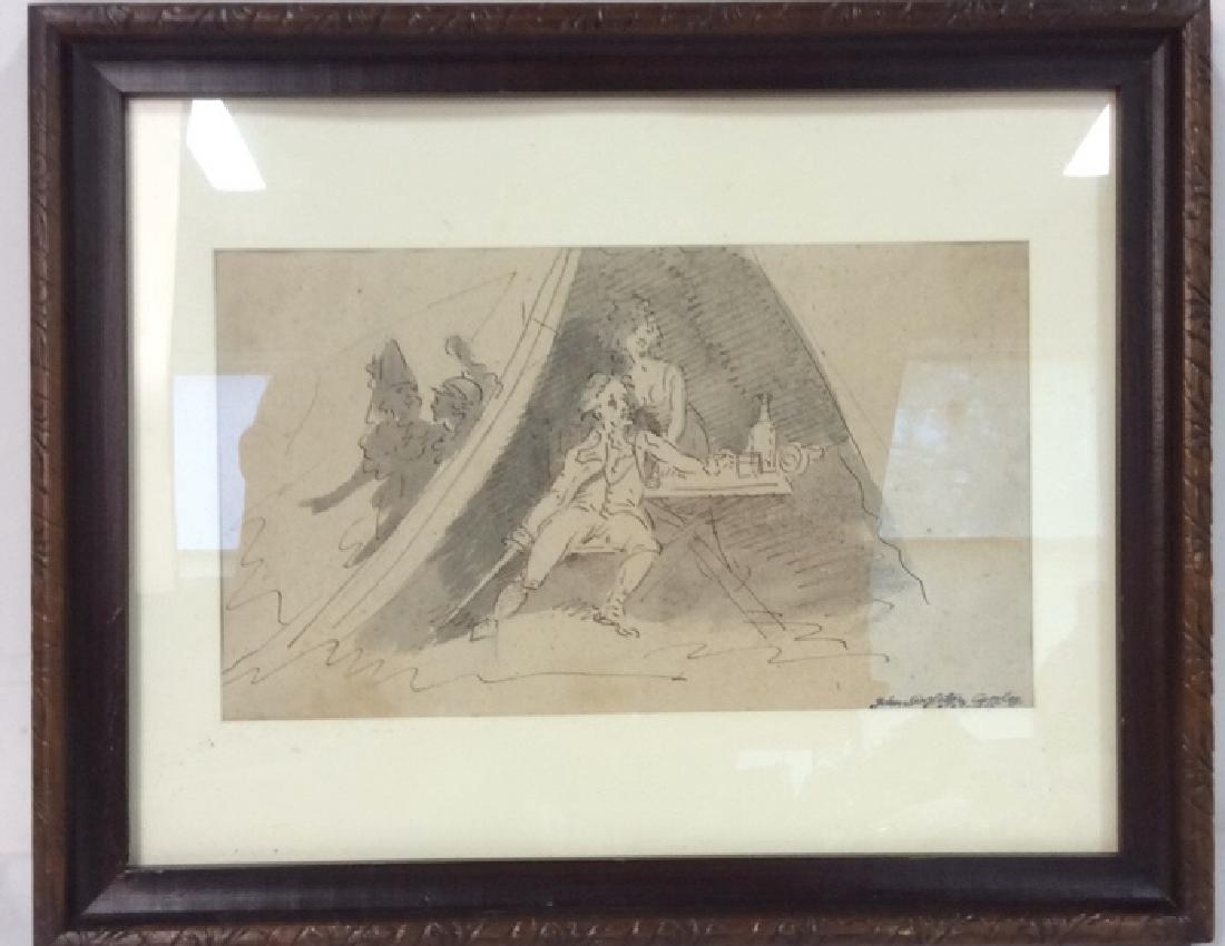 JOHN SINGLETON CONLEY Framed Print: JOHN SINGLETON CONLEY Print. Professionally framed. Minor yellowing and frame wear. Measures approx 16 inches wide, 13 inches high. No other condition issues noted.