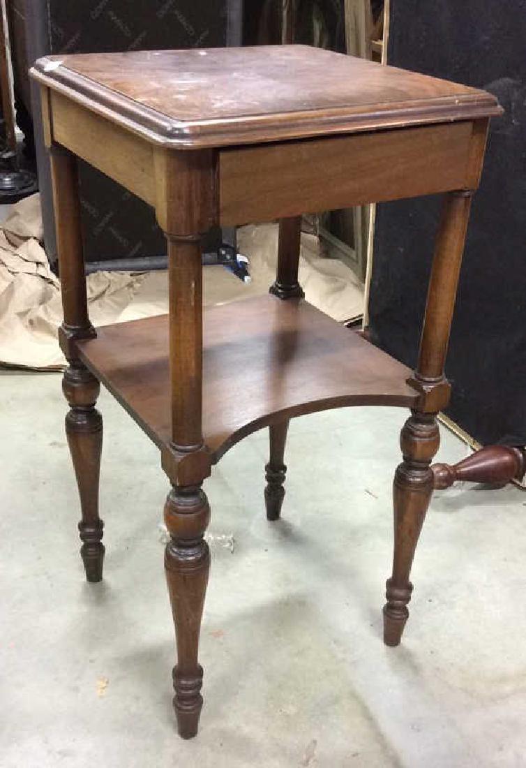 Vintage wood Side Table (1 of 7)