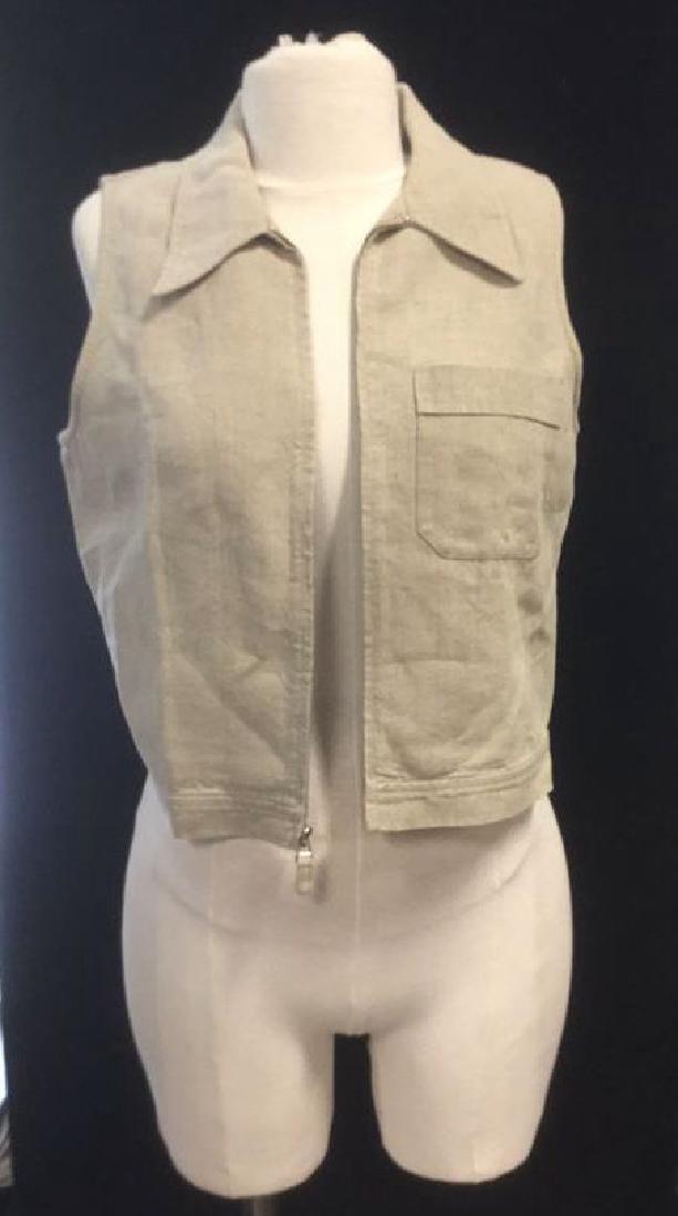 EMANUEL Ladies Linen Vest: labeled for size 8 good condition