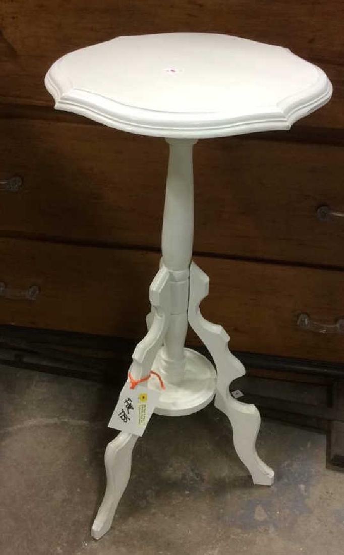 White Painted Vintage Pedestal Table (1 of 6)