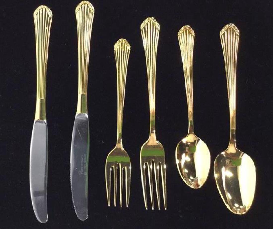 Lot of 40 OXFORD HALL Gold Toned Silverware set (1 of 5)