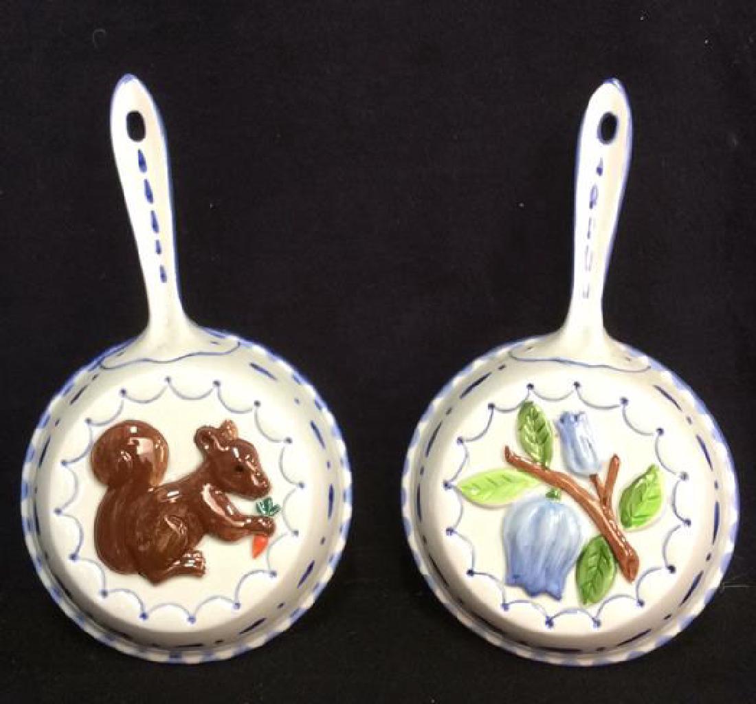 Pair Sigma Ceramic Pan Form Wall Decor (1 of 5)