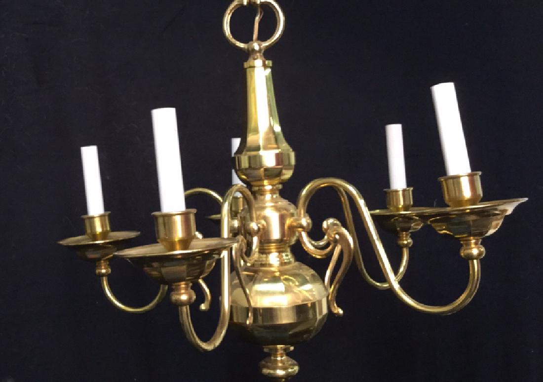 Vintage Brass 5 Arm Chandelier (1 of 5)