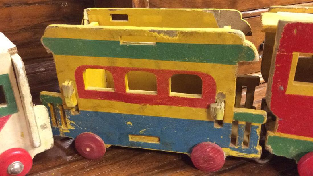 Antique Wooden Toy Train Set (1 of 10)