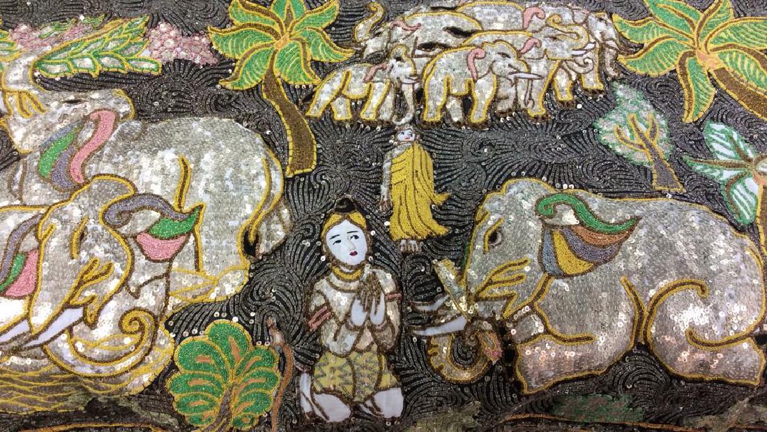 Thai Hand Crafted Beaded Sequined Wall Hanging (1 of 10)