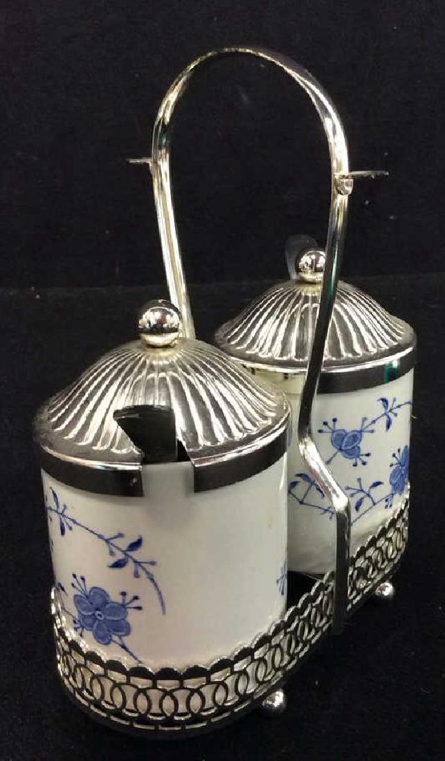 Jam Jar Set Silver Plated Ceramic (1 of 5)