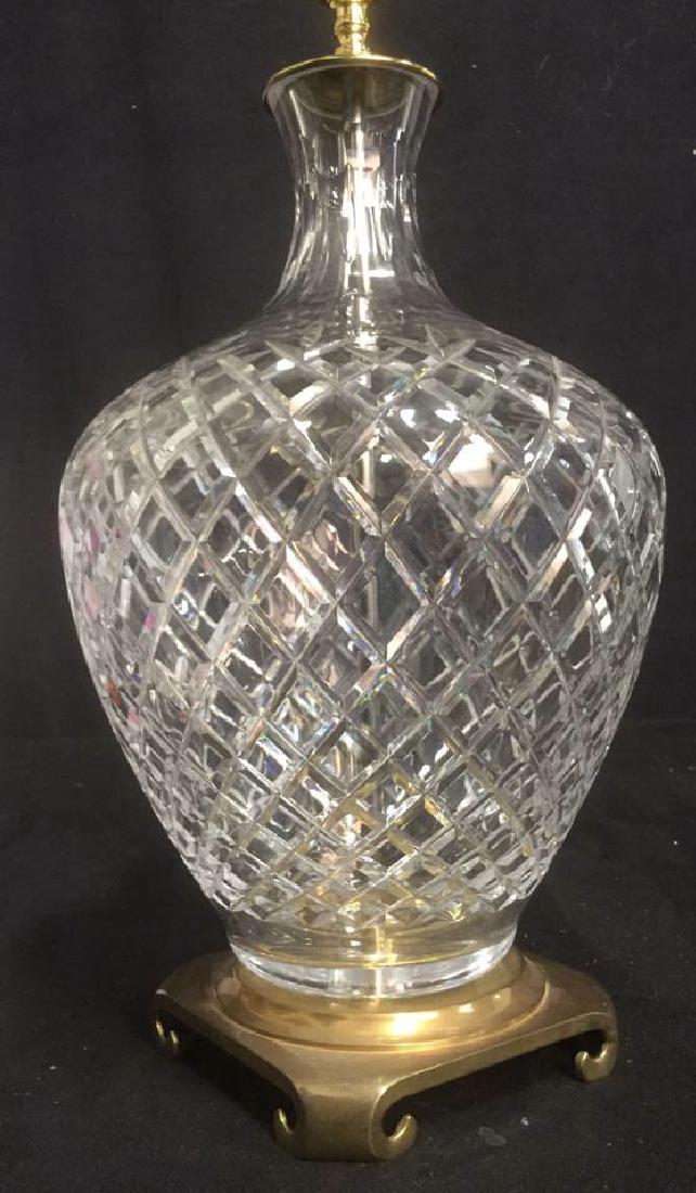 Vintage Brass Cut Crystal Table Lamp (1 of 5)